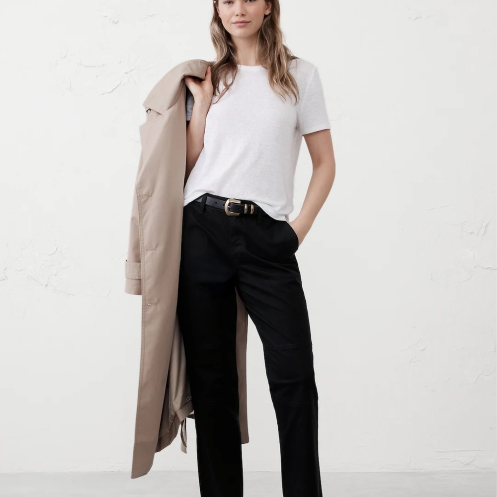 NWT- Banana Republic Charcoal Petite Trousers